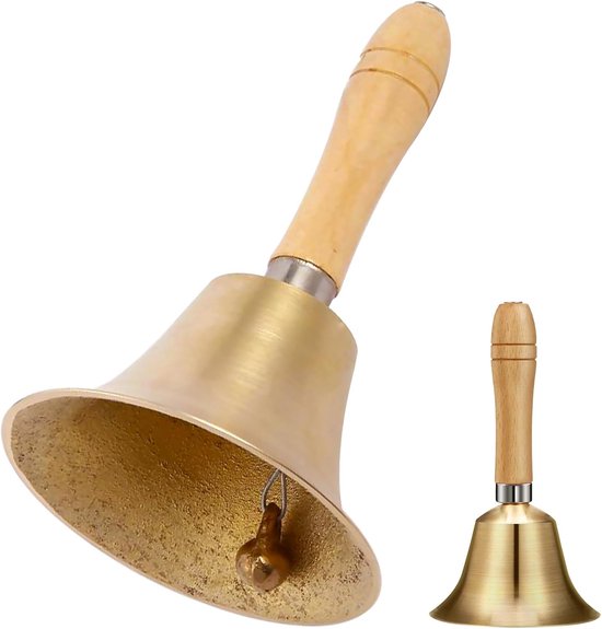Metallhandglocke Mit Griff, Für Empfang, Abendessen, Meditation, Haustiere, 8 Cm
