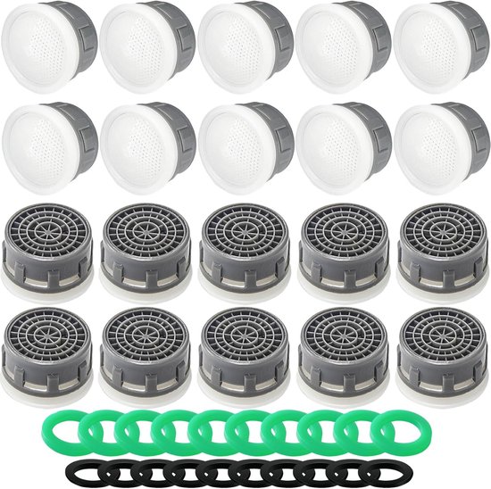 20 Stück Wasserhahn Luftsprudler Durchflussbegrenzer (2,2 Gpm) Ersatzteil Filter Für Bad Und Küchenarmaturen Für Innen Und Außengewinde