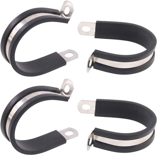 10 Stück Kabelklemmen 38 Mm Gummikabelklemmen Edelstahl Mit Gummipuffern Isolierte Metallklemmen