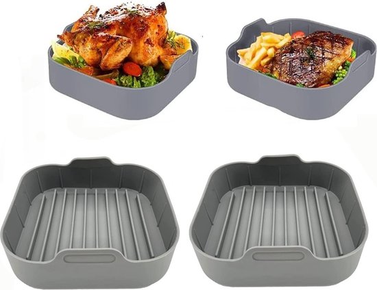 Zubehör Für Heißluftfritteusen Silikon Backform Heißluftfritteuse Backformen Alternative Zu Backpapier Korbbackform 20 Cm Inklusive Topflappen Un