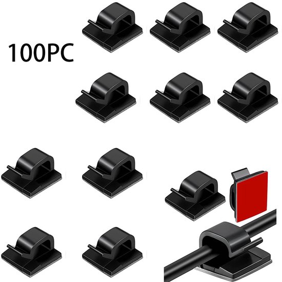 100 Stück Lichterkettenclips Kabelclips Klebehaken Drahtbefestigungen Mit Starkem Klebeband Weihnachtszubehör Maße: 1,4 X 1,4 X 0,8 Cm Für Lichte