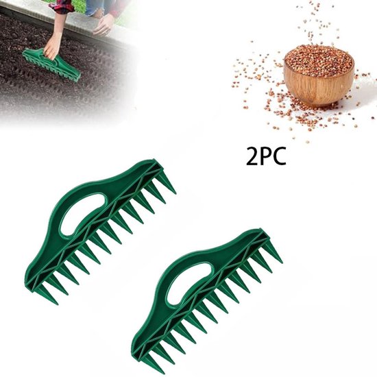 2 Teiliges Sämaschinen Set Gartengeräte Set 12 Loch Sämaschine Aussaatwerkzeug Set Lochzange Zum Säen Gartenhandgeräte 26 Cm Für Gemüse, Blumen U