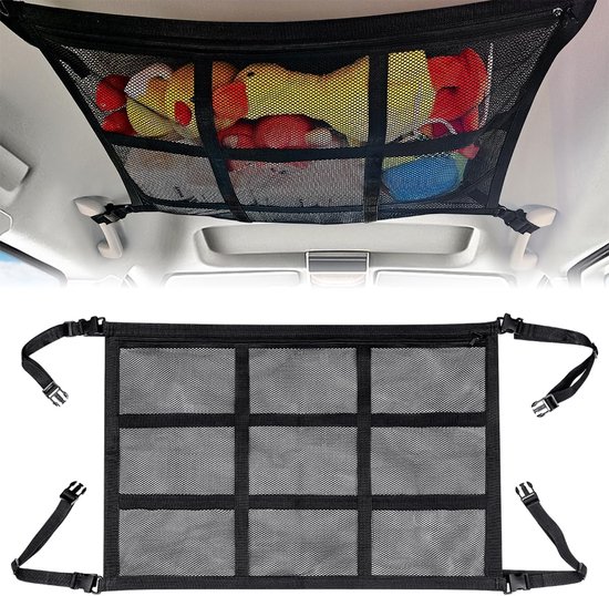 Gepäcknetz Mit Reißverschlusstasche Für Die Autodecke, Universelles Gepäckaufbewahrungsnetz, Universelles Aufbewahrungsnetz Für Die Autodecke Mit