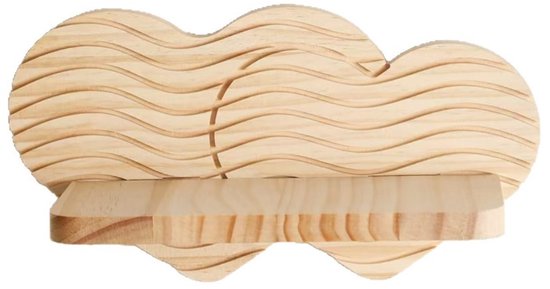 1 Stück Herzförmiger Pflanzenständer Aus Holz Multifunktionale Aufbewahrungsmöglichkeit Robust Und Langlebig 35 × 23 × 4 Cm Naturholzfarbe
