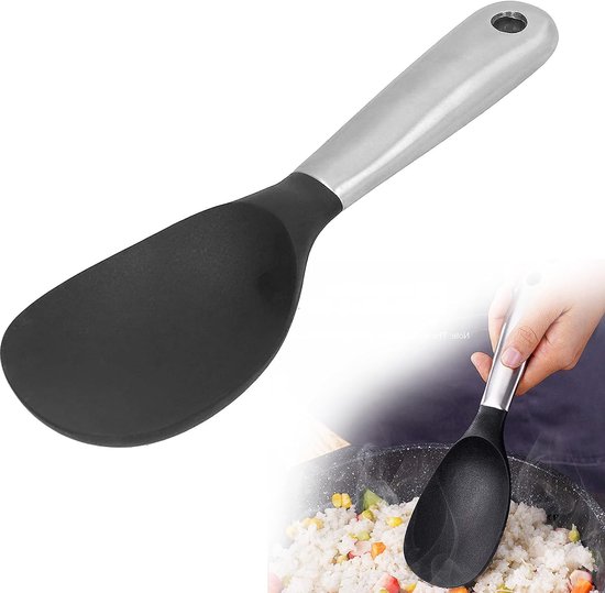 Hitzebeständiger Silikonlöffel Für Reis, Suppen Und Soßen Kurzer Griff, Zum Kochen Und Servieren Von Gerichten