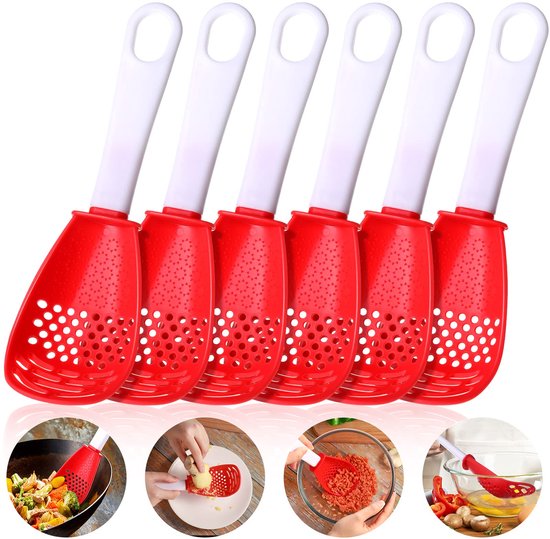 Multifunktionaler Spatel 6 Teiliges Multifunktionales Kochlöffelset, Hitzebeständiger Küchenlöffel, Sieb, Trenner, Eigelbtrenner, Kleiner Küchenh