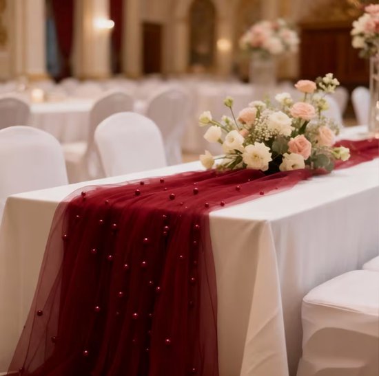 Zwei Tischläufer Aus Perlmuttgewebe, 0,75 M X 3 M, Saisonale, Transparente Tischdecken Für Abendessen, Feiertage, Hochzeiten, Geburtstage, Babypa