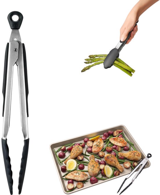 1 Stück Grillzange Aus Silikon Fleischzange Für Die Küche, Servierzange, Grillzubehör Grillzange Silikon 21 Cm Grillzange Fleischzange