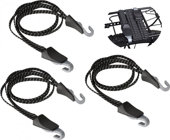 Elastische Gurte Universelle Fahrrad Bungee Gurte 3 Stück Gepäckgurt Mit Haken 60 Cm Bungee Gurt Mit Haken Zeltspanner Bungee Gurt Trio