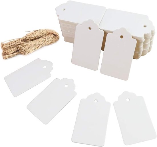 Kraftpapier Etiketten 200 Stück Geschenkanhänger Weiße Kraftpapier Etiketten Mit Kordel Festliche Karten Für Hochzeiten Und Weihnachten