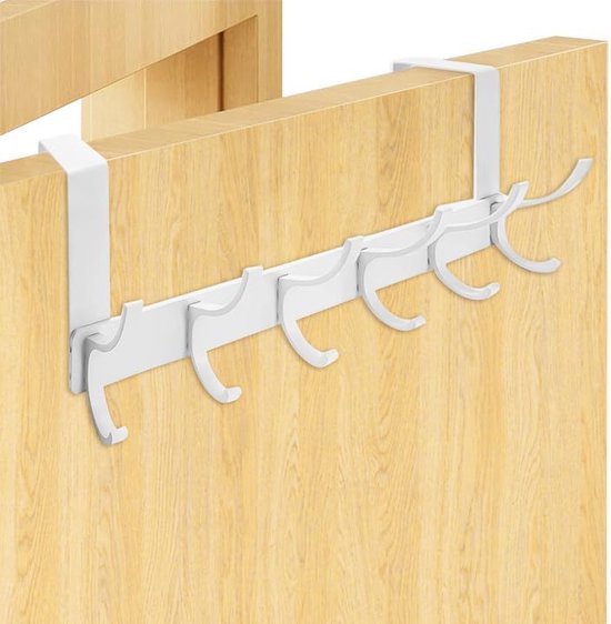 Türgarderobenhaken Mit 6 Haken, Hakenleiste, Kleiderschrank, Handtuchhalter Für Innen, Badezimmertür-handtuchhalter Für 4,5 Cm Dicke Türen, Zum Aufhängen Von Kleidung