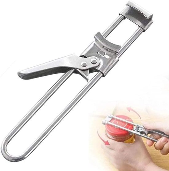 Dosenöffner Für Schwache Hände, Verstellbarer Dosenöffner Aus Edelstahl, Dosenöffner Mit Stabilem Deckel, Küchenhelfer, Einfacher Dosenöffner Für
