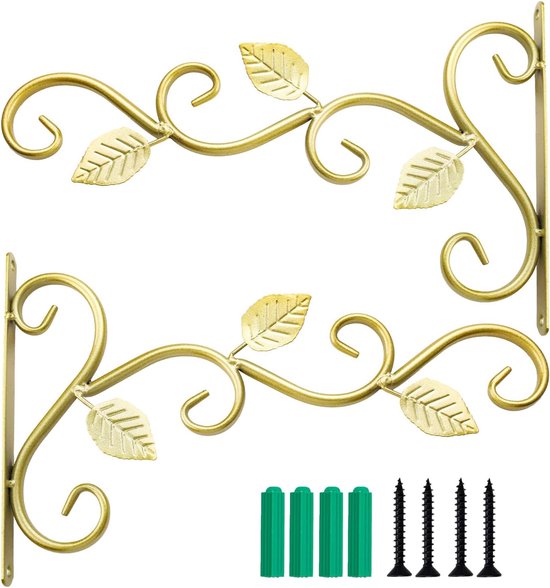 Set Mit 2 Wandhaken Zum Aufhängen Von Pflanzen, 30 Cm Lange Wandhalterung Aus Eisen, Multifunktionale Haken Zum Aufhängen Von Pflanzen, Blumenamp