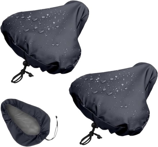 Wasserdichter Sattelbezug Sattelbezüge Für Damen, Herren Und Mountainbikes 26 X 25 Cm Schwarz 2 Stück
