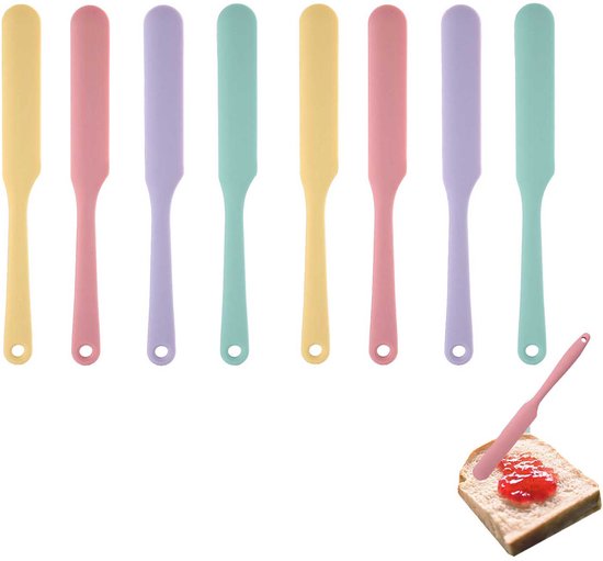 8 Teiliges Silikon Set Mit Schabern Kleiner Buttercremeschaber Marmeladenstreicher Teigschaber Zum Backen Teigschaber Mit Langem Griff Feiner Sch