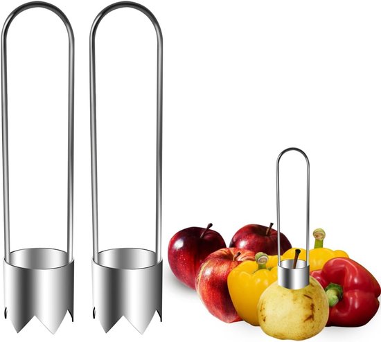 2 Teiliges Set: 2 In 1 Paprika , Apfel Und Gemüseentkerner Küchenhelfer
