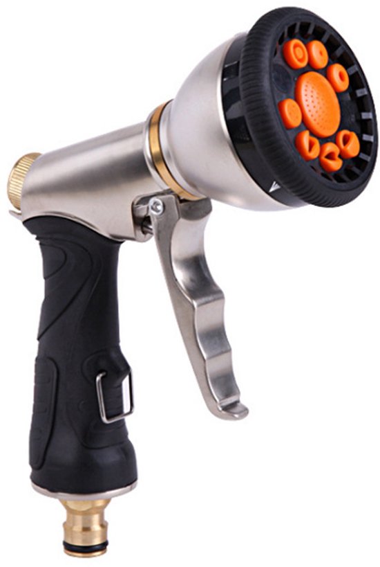 Gartenschlauch Spritzpistole Gartenschlauch Sprühdüse 9 Fach Verstellbar Hochdruck Sprühdüse Aus Metall Handsprühgerät Zum Bewässern, Autowaschen