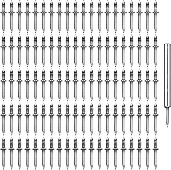 Doppelnagel Nahtloser Nagel 100 Stück Schrauben In Den Größen 1,7 Und 0,85 Cm 1 Steckschlüssel Unsichtbare Nagelschrauben Spezial Steckschlüssel