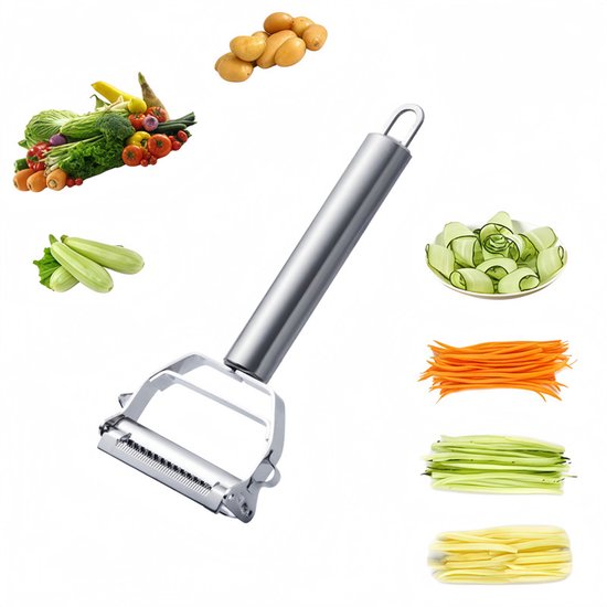 2er Pack Gemüseschäler Aus Edelstahl Mit Doppelklinge Reibe, Hobel, Schaber Für Obst, Kartoffeln, Karotten Und Gurken Unverzichtbar Für Küche Und