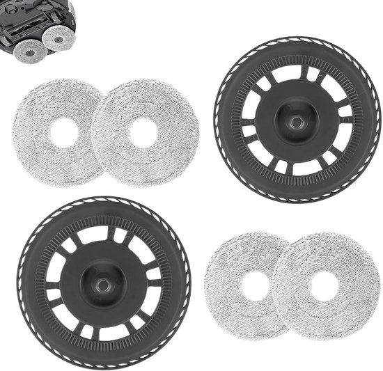 4 Wischmopptücher Mit 2 Ersatzhaltern Passend Für Dreame X30 Serie/ S10 Pro Ultra/ L10s Ultra Gen2/ X40 Ultra Saugroboter Ersatzteile