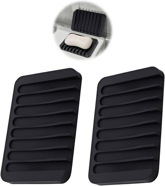 2 Seifenschalen Badezimmer Seifenschale Mit Abfluss Abgewinkelter Silikon Seifenhalter Rutschfester Seifenhalter Für Dusche, Küche Und Badewanne