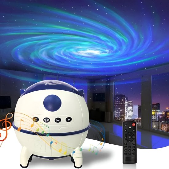 Weltraum Frisuren Wirbellampe Aurora Sternenhimmel Projektorlampe Bluetooth Lautsprecher Nachtlicht Ambient Sternenschauer