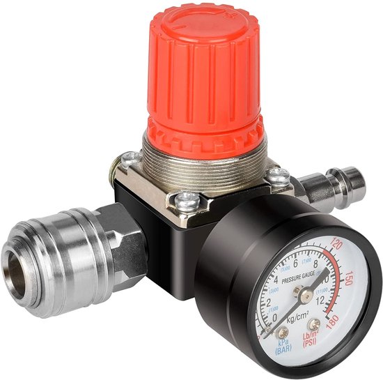 Für 1/4" Druckluft Druckminderventile, 4 Loch Druckminderventile Druckluft Druckregler Mit Manometer