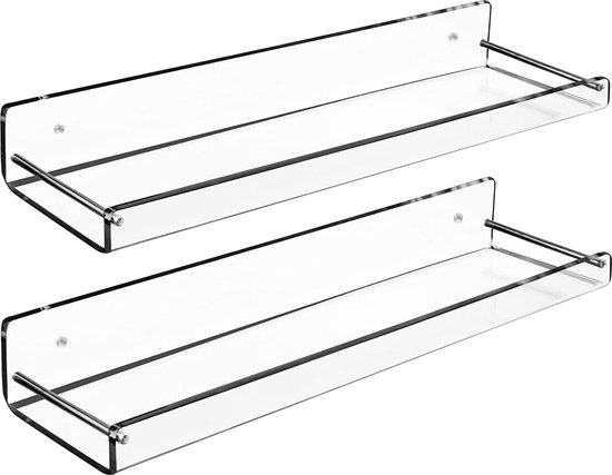 Badezimmerregal Ablage 2 Teilig Acryl Duschablage 30 X 9,5 Cm Duschkorb Hängeregal Sanitärartikel Toilettenpapierhalter Mit Ablage Duschablage