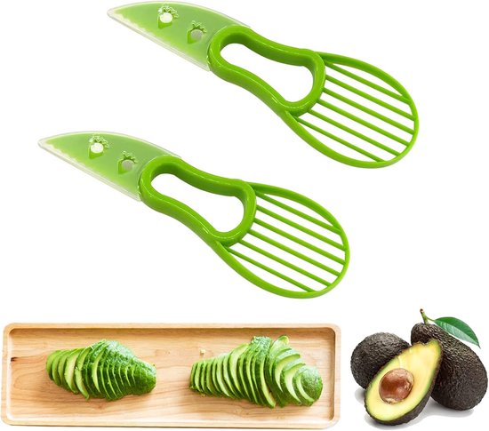 2 Teiliger Avocadoschneider 3 In 1 Avocadoschneider Avocadoschneider Und Kernentferner Küchenhelfer Zum Zerkleinern Von Avocados, Entfernen Des K