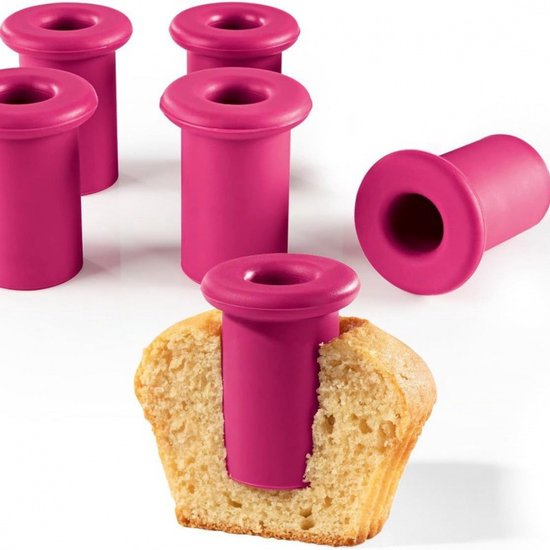 6 Teiliges Cupcake Ausstecher Set Muffin Und Kuchenausstecher Mit Stößel Kunststoffausstecher Zum Ausstechen Von Löchern In Gebäck