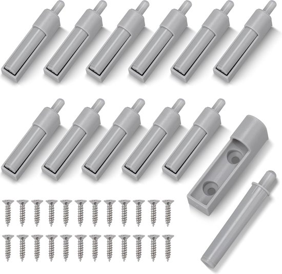 Druckverschlüsse 12 Stück Türpuffer Türschließer Inkl. Schrauben Türdämpfer Mit Soft Close Funktion Öffnen Durch Drücken Türdämpfer Für Möbel Int