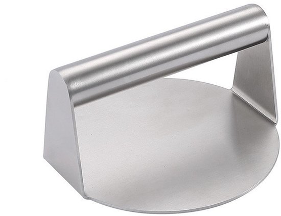 Hamburgerpresse Durchmesser 14 Cm Edelstahl Pressplattenstärke 1,5 Mm Grillpresse Zum Zerkleinern Von Hamburgern Für Grillroste Grillzubehör Silb