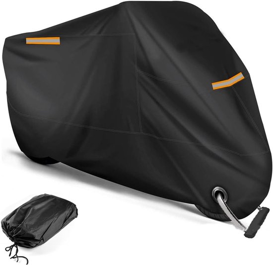 Wasserdichte Motorradabdeckung 245 X 105 X 125 Cm Staub , Regen Und Winddicht Reflektierende Streifen Inkl. Aufbewahrungstasche Universell Für Mo
