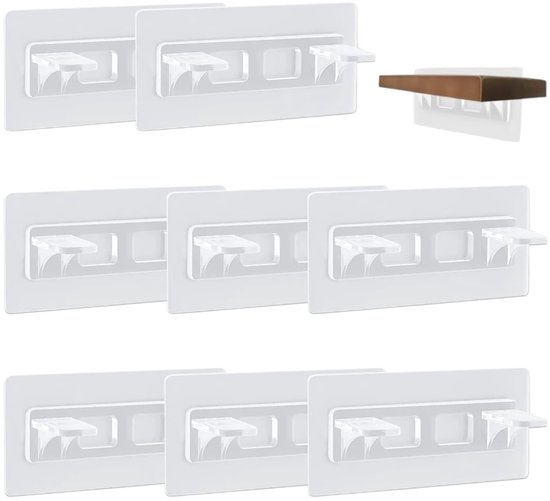 Selbstklebende Regalwinkel Transparent 8 Stück
