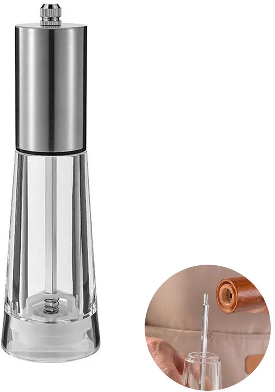 Pfeffermühle Aus Acryl Handmühle Salz Und Pfeffermühle Einstellbare Mahlstärke Edelstahl Für Den Hausgebrauch