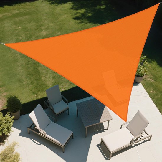 Dreieckiges Sonnensegel Terrassenmarkise Dreieckiges Outdoor Vordach Uv Geschützt Für Terrassen, Dachterrassen Und Den Außenbereich Orange 3 X 3