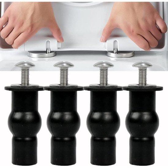 Wc Sitzscharnierschrauben 4er Pack Universelle Wc Sitzschrauben Wc Sitzbefestigung Spreizmuttern Aus Gummi