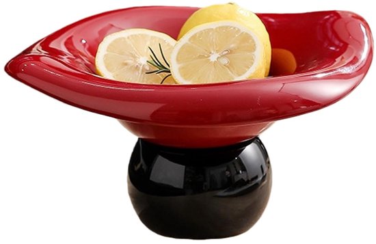 Keramik Obstschale Für Die Küchenarbeitsplatte, 33 Cm, Dekorative Schale, Große Obstschale Mit Abflussloch Zur Dekoration In Der Küche, Halter Fü