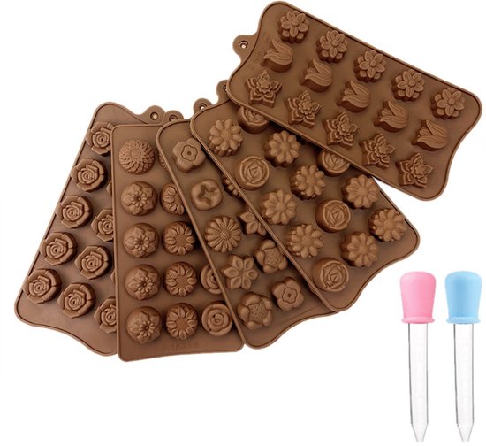 5 Teiliges Silikon Backform Set Schokoladen Silikonformen Backzubehör Für Die Herstellung Von Schokolade, Bonbons, Gelee Usw. Antihaftbeschichtet