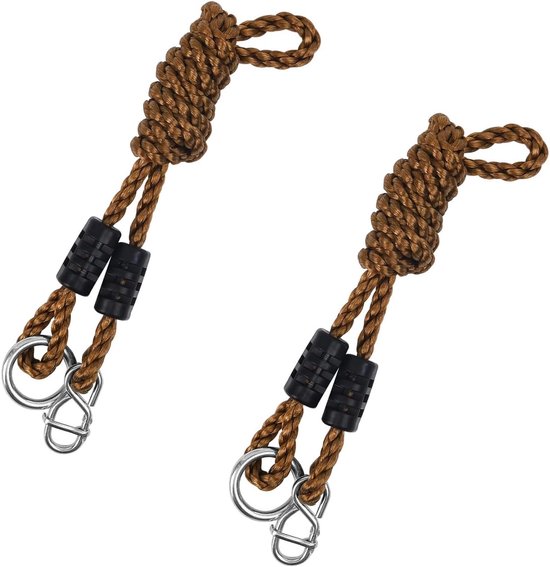Zweiteiliges Outdoor Schaukelseil, 1,8 Meter Langes Hängemattenseil, Tragkraft 300 Kg, Längenverstellbarer Schaukelgurt, Für Camping Hängematten,