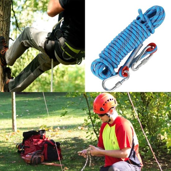 Kletterseil 10 M Langes Statisches Kletterseil Outdoor Seil Geflochtenes Nylonseil Abriebfestes Nylon Sicherheitsseil Für Arbeiten In Der Höhe Mi