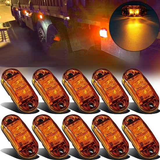 10 Stück Positionsleuchten 12/24 V Seitenleuchten Für Anhänger Wasserdicht Für Lkw, Wohnmobile Und Wohnwagen Schwarz
