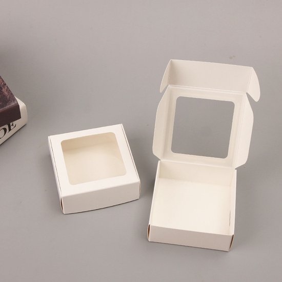 Schmuckkästchen Aus Papier Mit Sichtfenster, Für Hochzeiten Und Valentinstag, 8,5 X 6 X 3 Cm, 30 Stück, Schwarz