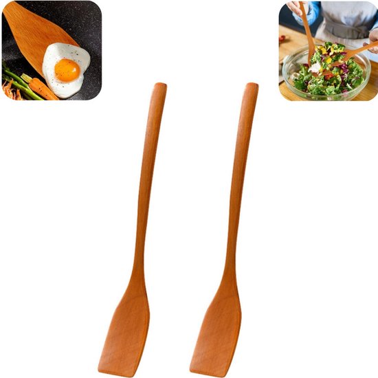 2 Teiliges Pfannenwender Set Pfannkuchenwender Hamburgerwender Steakwender Brotwender Holzwender Antihaftpfanne Küchenzubehör Kochgeschirr Für Kü