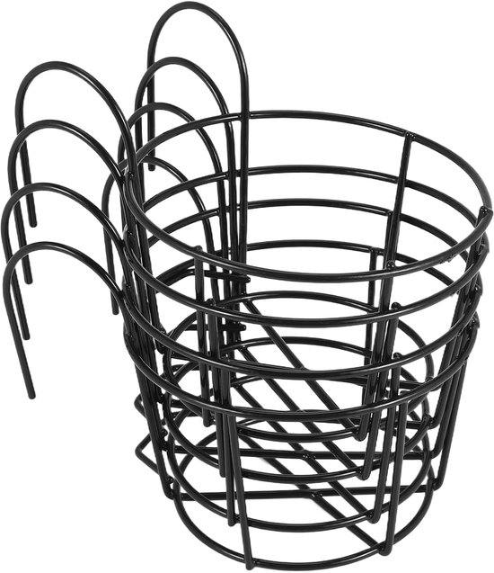 4 Teiliges Set: Hängeampeln, Blumentopfhalter, Pflanzenregale, Zaun, Metalltopf, Ständer, Balkon, Kleiner Korb
