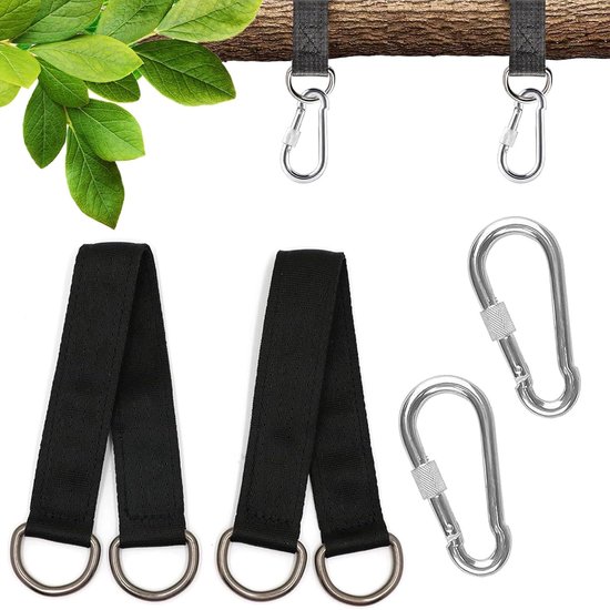 2 Teilig Aufhängegurt Aufhängesystem Für Schaukeln Verbindungsstück Für Hängematte, Boxsack, Schaukelstuhl Aufhängeset Schaukelbefestigung Inkl.