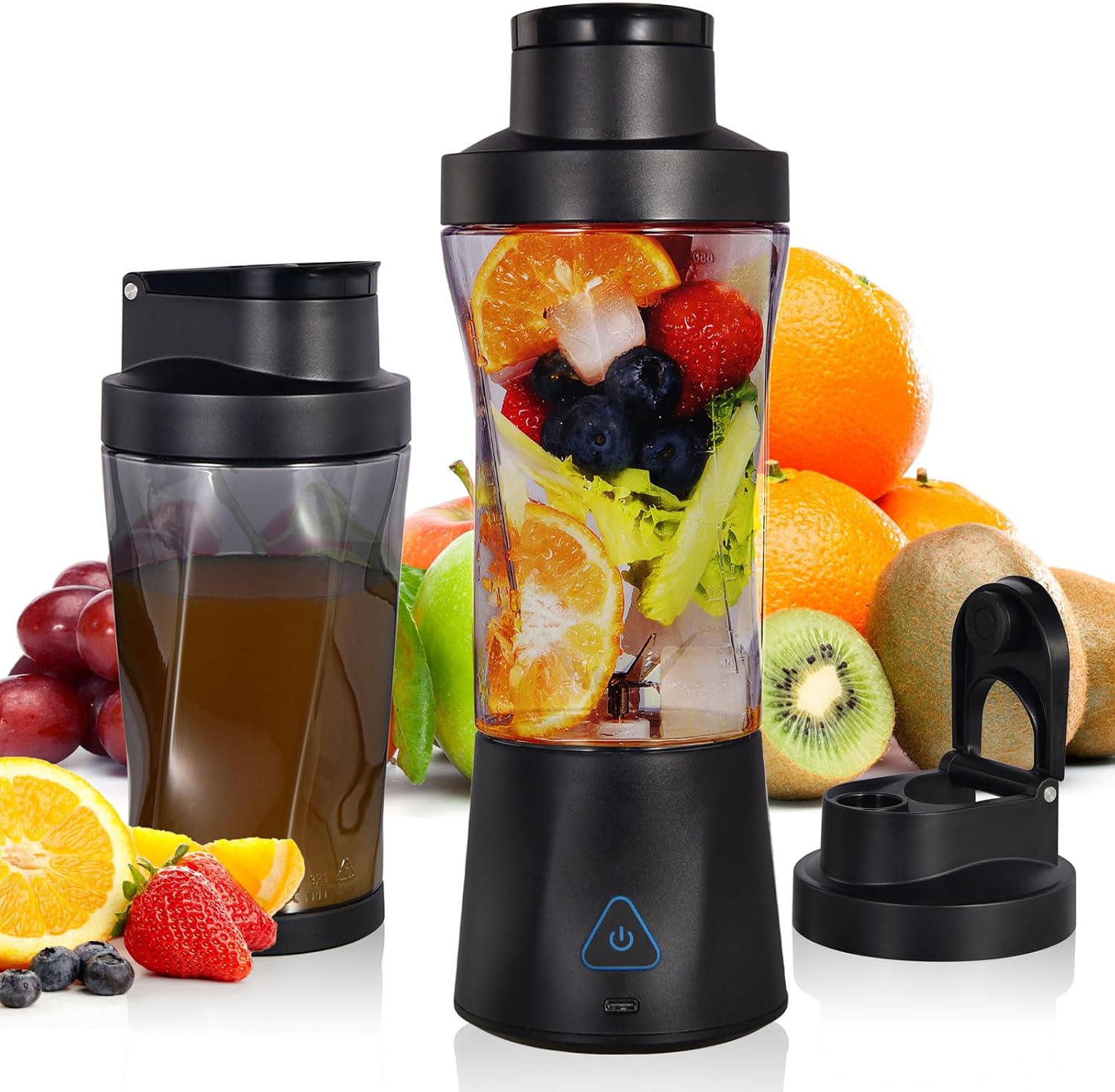 710 Ml Fassungsvermögen – Personal Blender – Für Shakes & Smoothies – Bpa-frei – Auslaufsicherer Deckel & Trinköffnung – Usb-c-aufladbar – Selbstreinigend