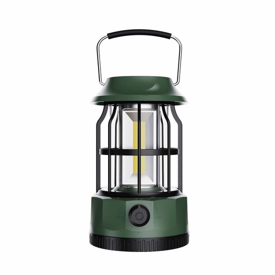 Wiederaufladbare Campinglaterne (grün) Ipx4 Wasserdichte, Verstellbare Notleuchte, Tragbare Laterne Für Outdoor Aktivitäten Wie Überleben, Angeln