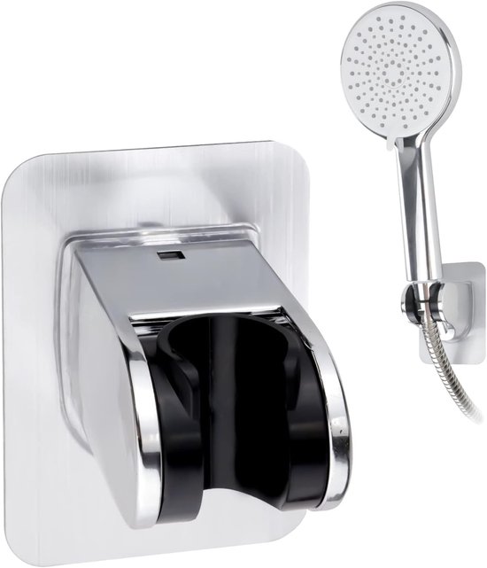 Duschkopfhalterung Mit Starkem Kleber, Verstellbare Handbrausehalterung, Wasserdichte Wandmontage, Kein Bohren Erforderlich, Duschschlauchhalteru