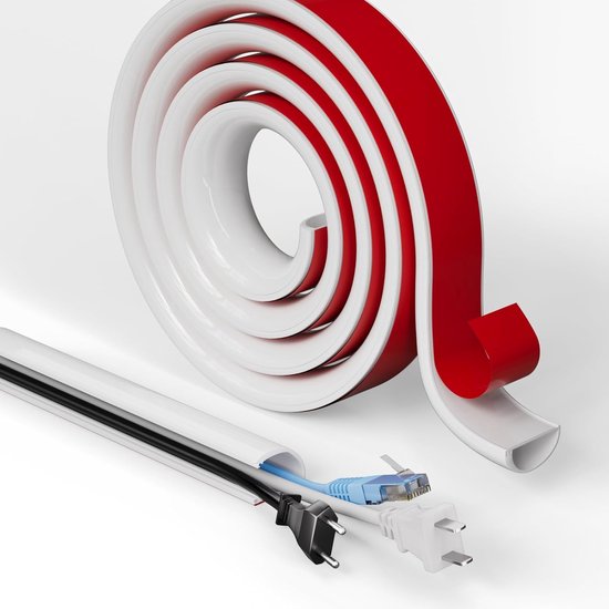 Kabelrinne 300 Cm Kabelorganisator Kabelkanal Zuschneidbar Pvc Kabelrinnen Set Silikon Kabelschutzhülle Kabelschutz Für Computer, Autos, Wohnunge